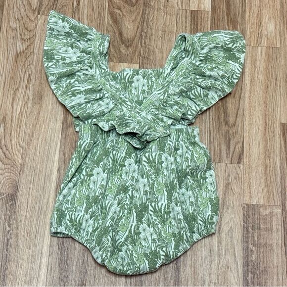 Kate Quinn Organic Cotton Ruffle Strap Bubble Romper - Picture 2 of 3